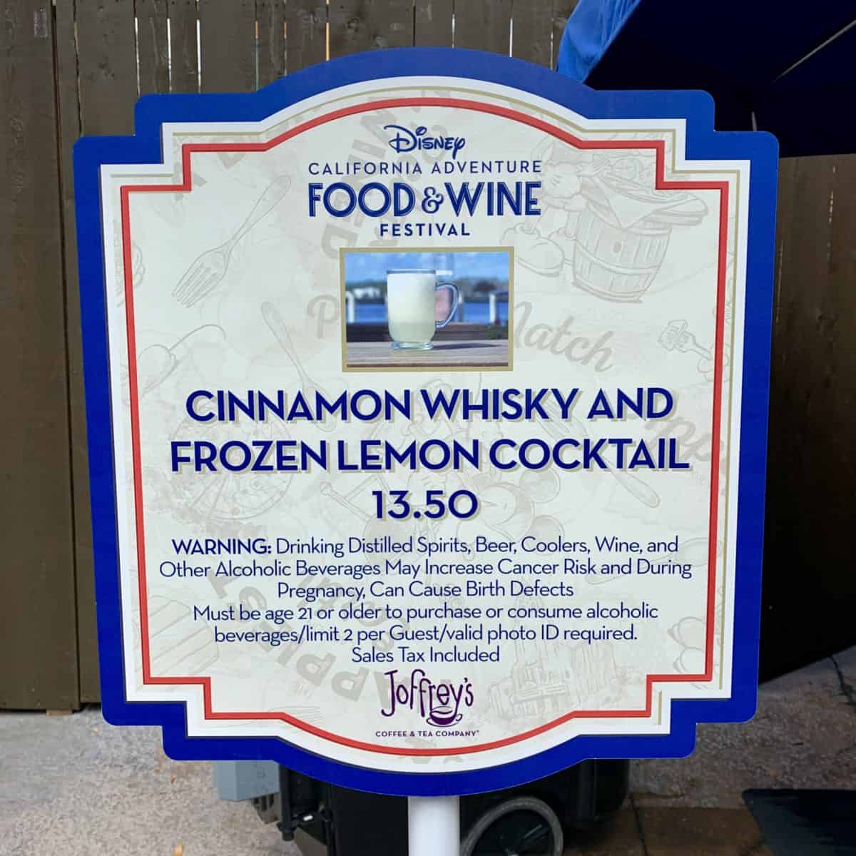 Cinnamon Whisky and Frozen Lemonade Cocktail DCA Food and WIne Festival 2019