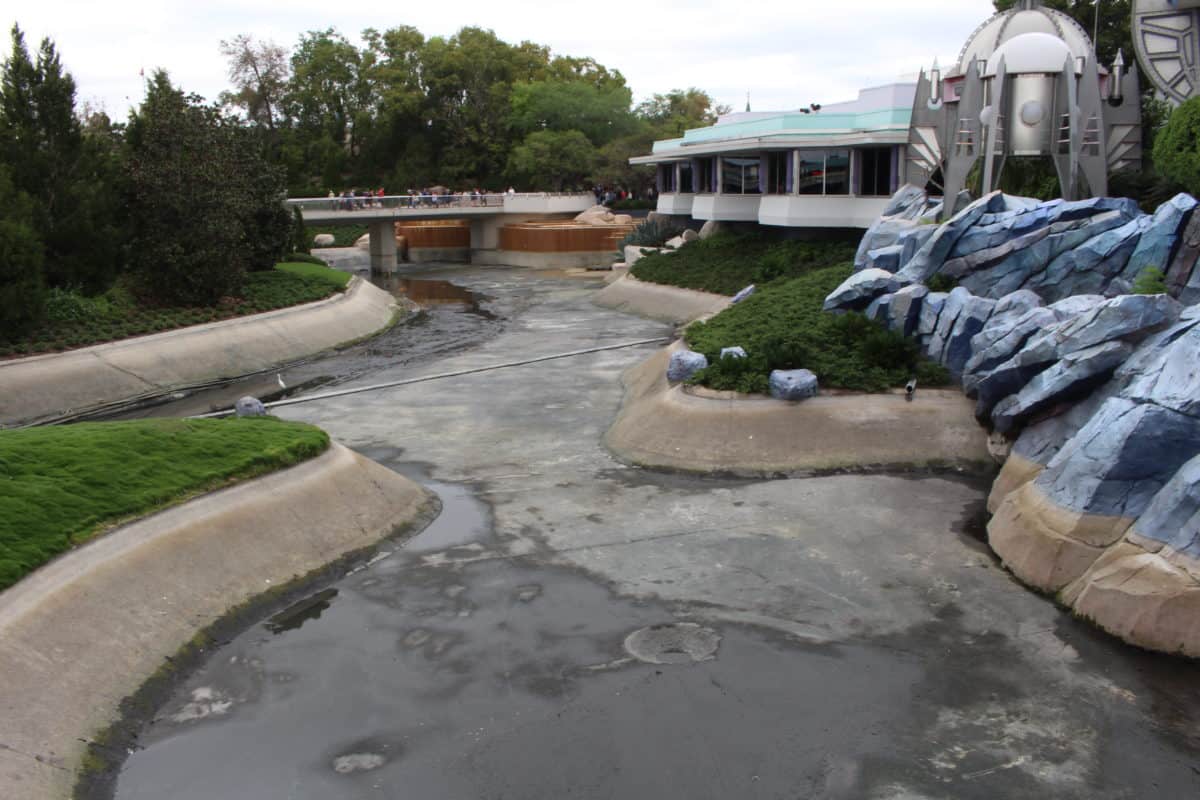 Cinderella Castle moat draining