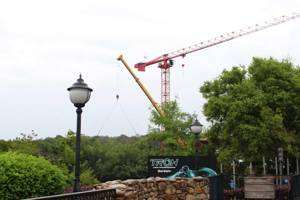 tron coaster construction