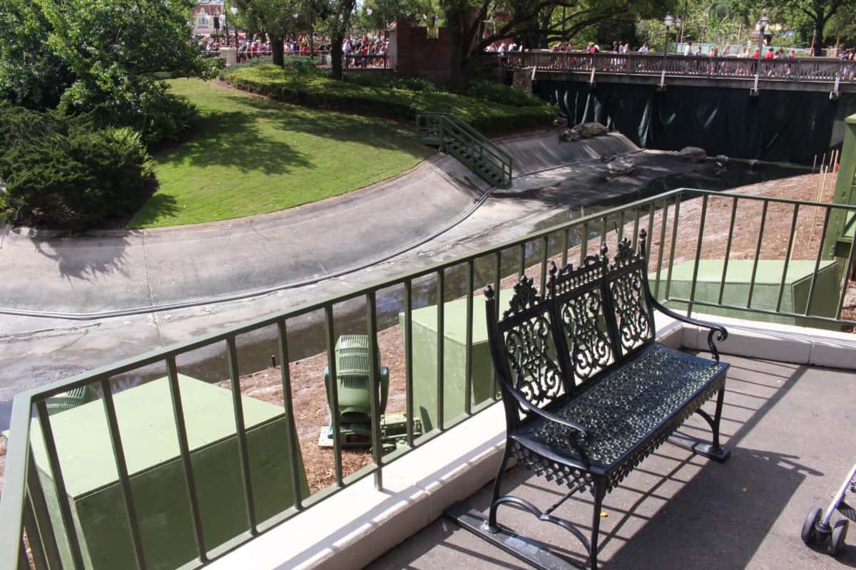 Cinderella Castle moat draining