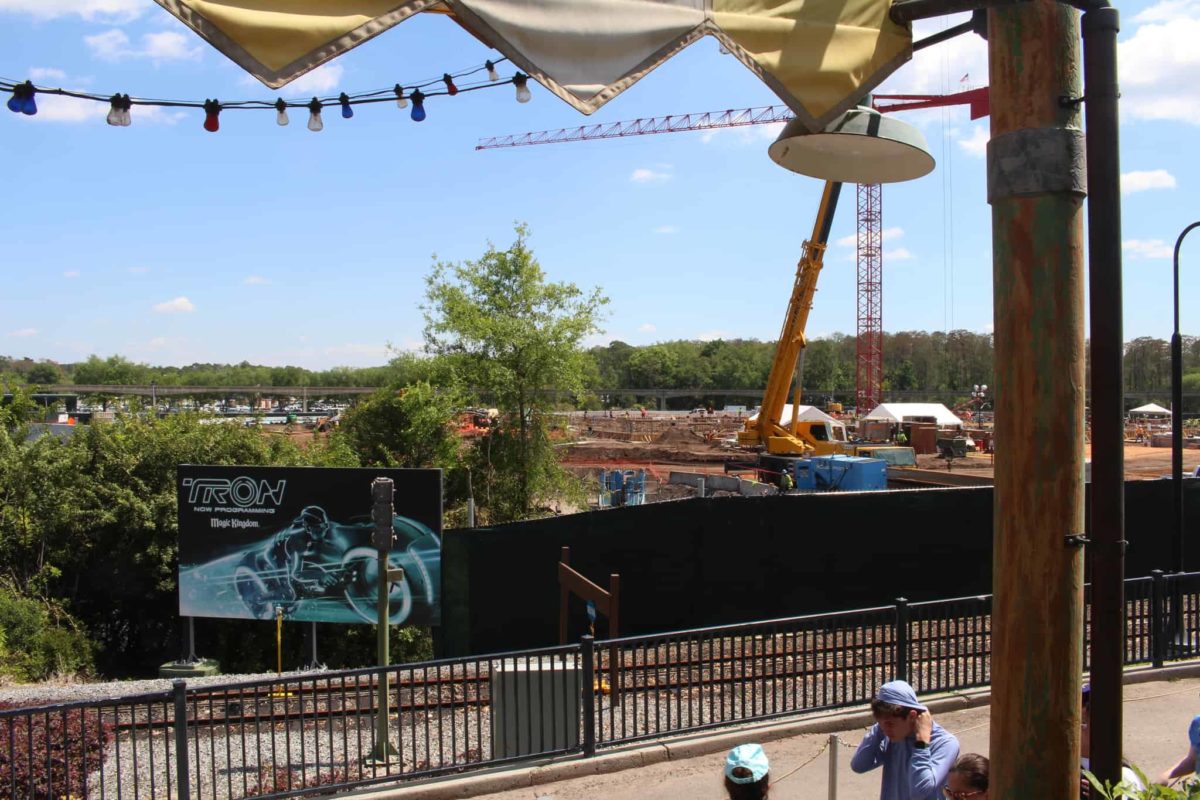 Construction is ongoing on TRON Lightcycle Power Run at the Magic Kingdom. There's been some progress made since our last update.