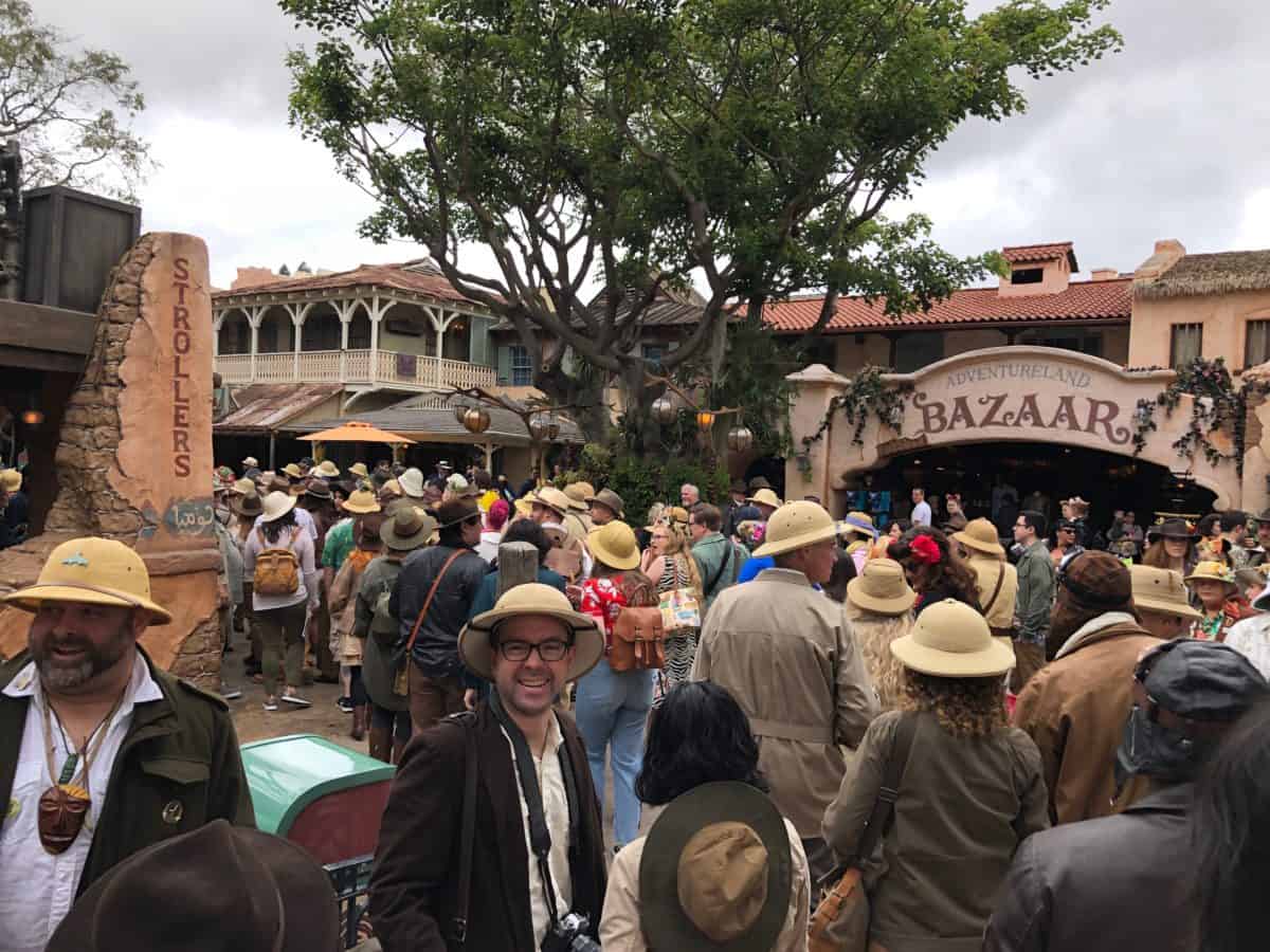 &ldquo;Isn&rsquo;t that bazaar?&rdquo; Crowded Adventureland looked even more so, but the spirits were high for the dangers ahead.