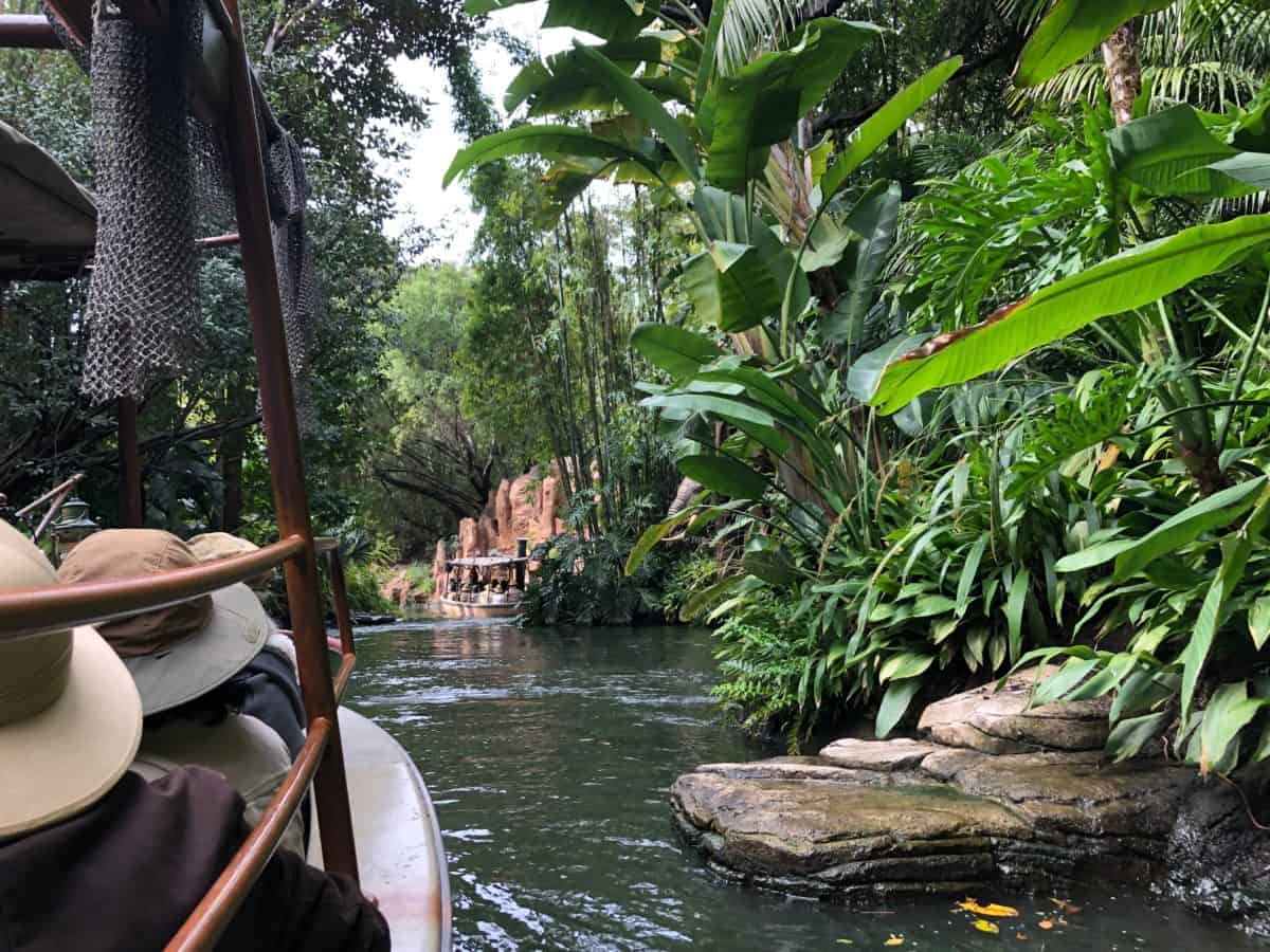 Boats full of pith-helmeted passengers had the river backed up a bit.