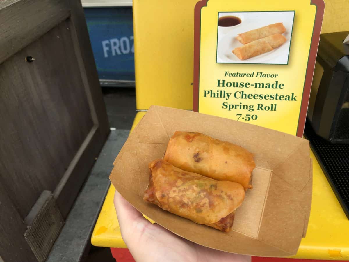adventureland philly cheesteak spring roll magic kingdom walt disney world