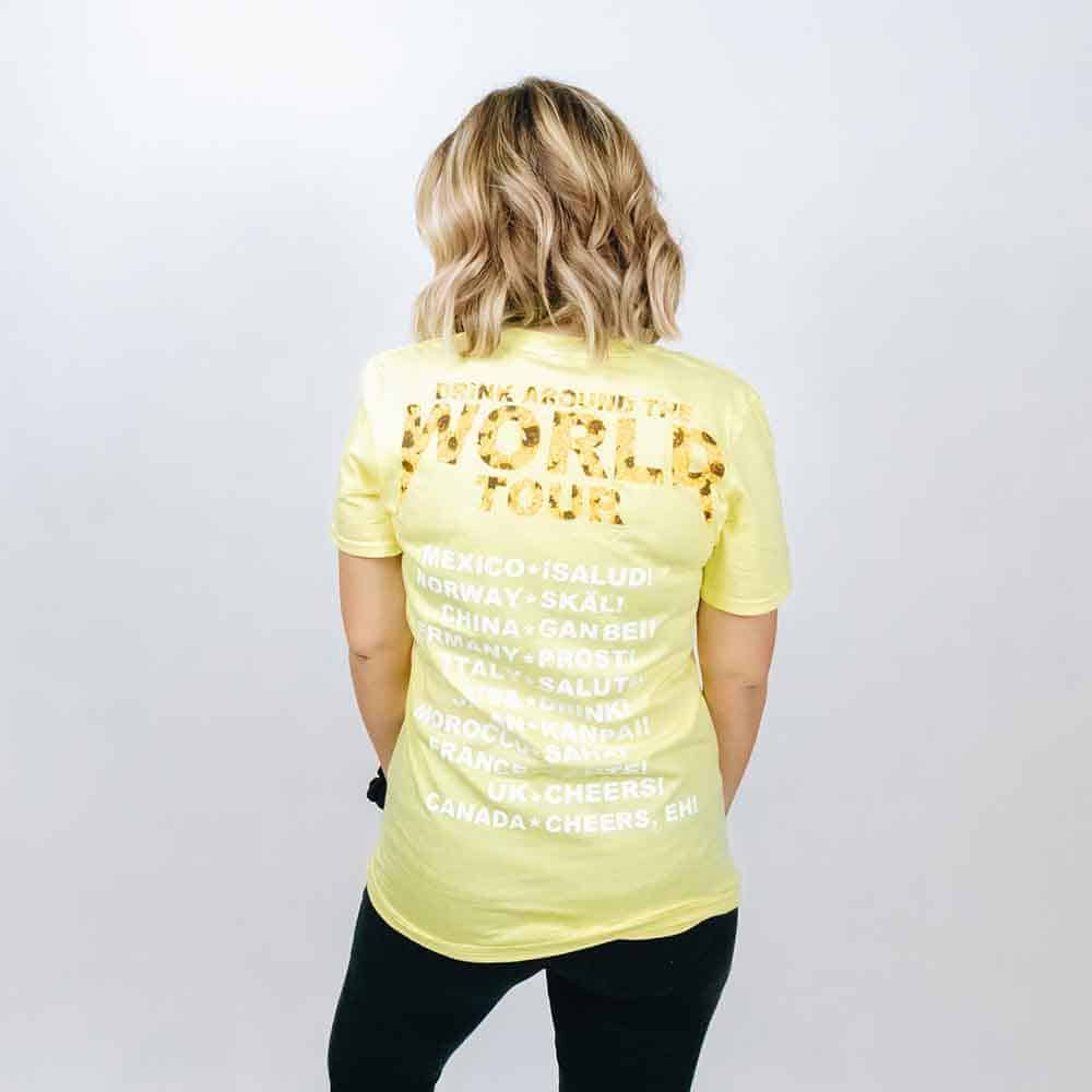The Lost Bros Drink Around the World Tour Sunflower Tee
