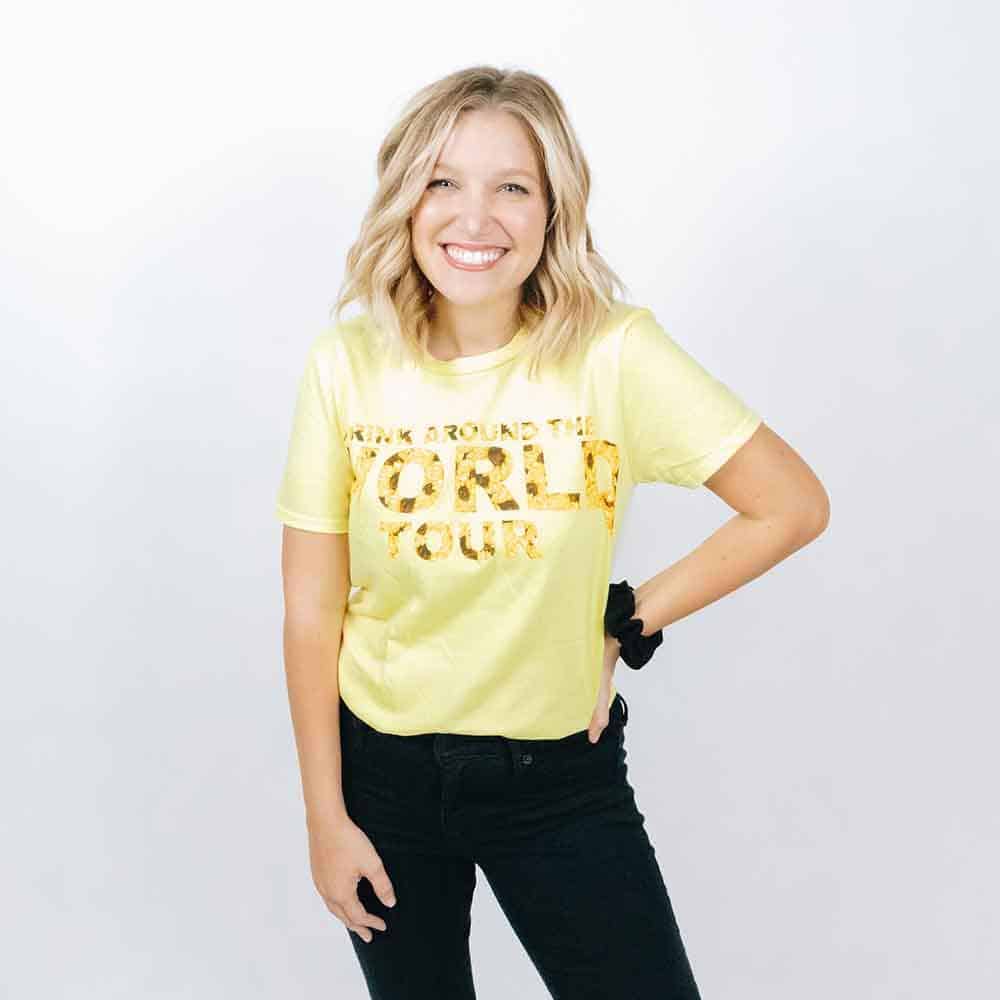 The Lost Bros Drink Around the World Sunflower Tee