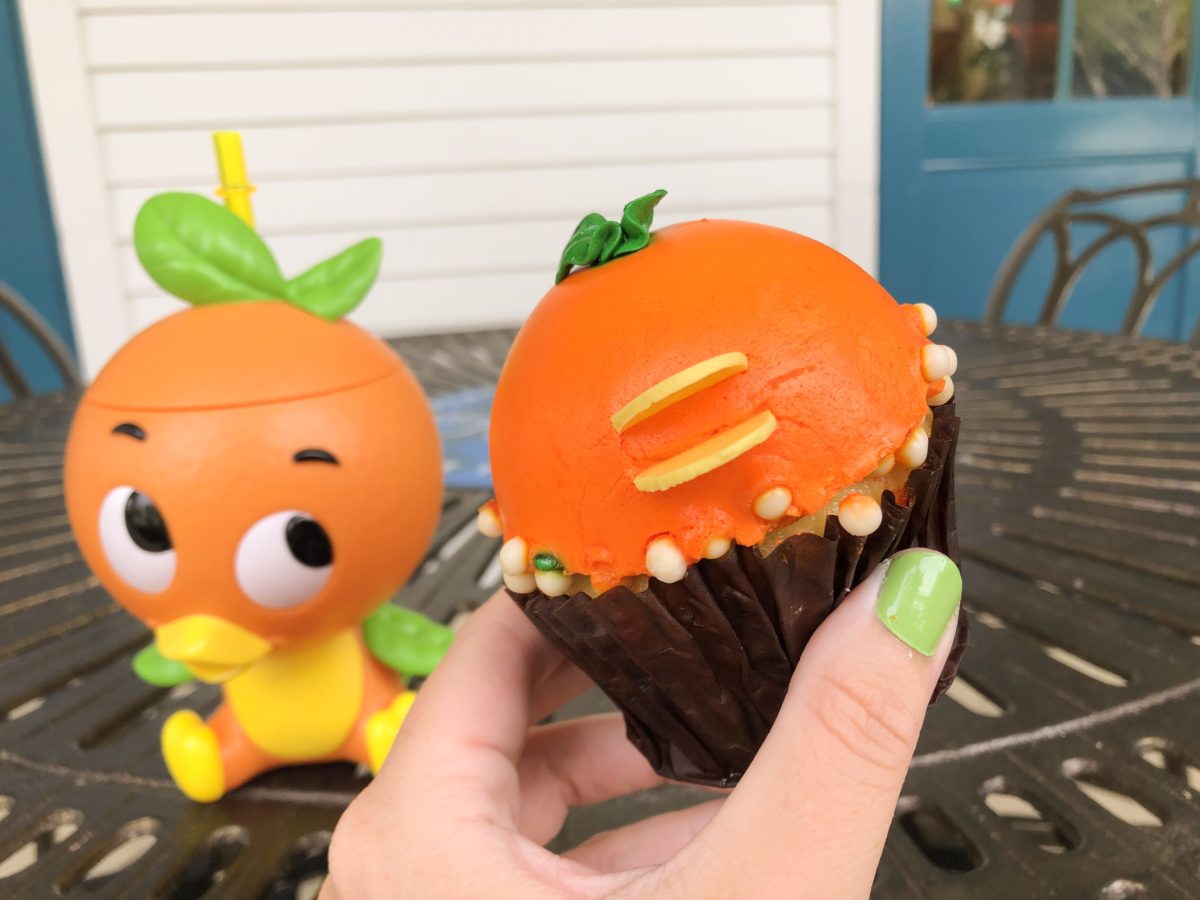 Orange bird cupcake 