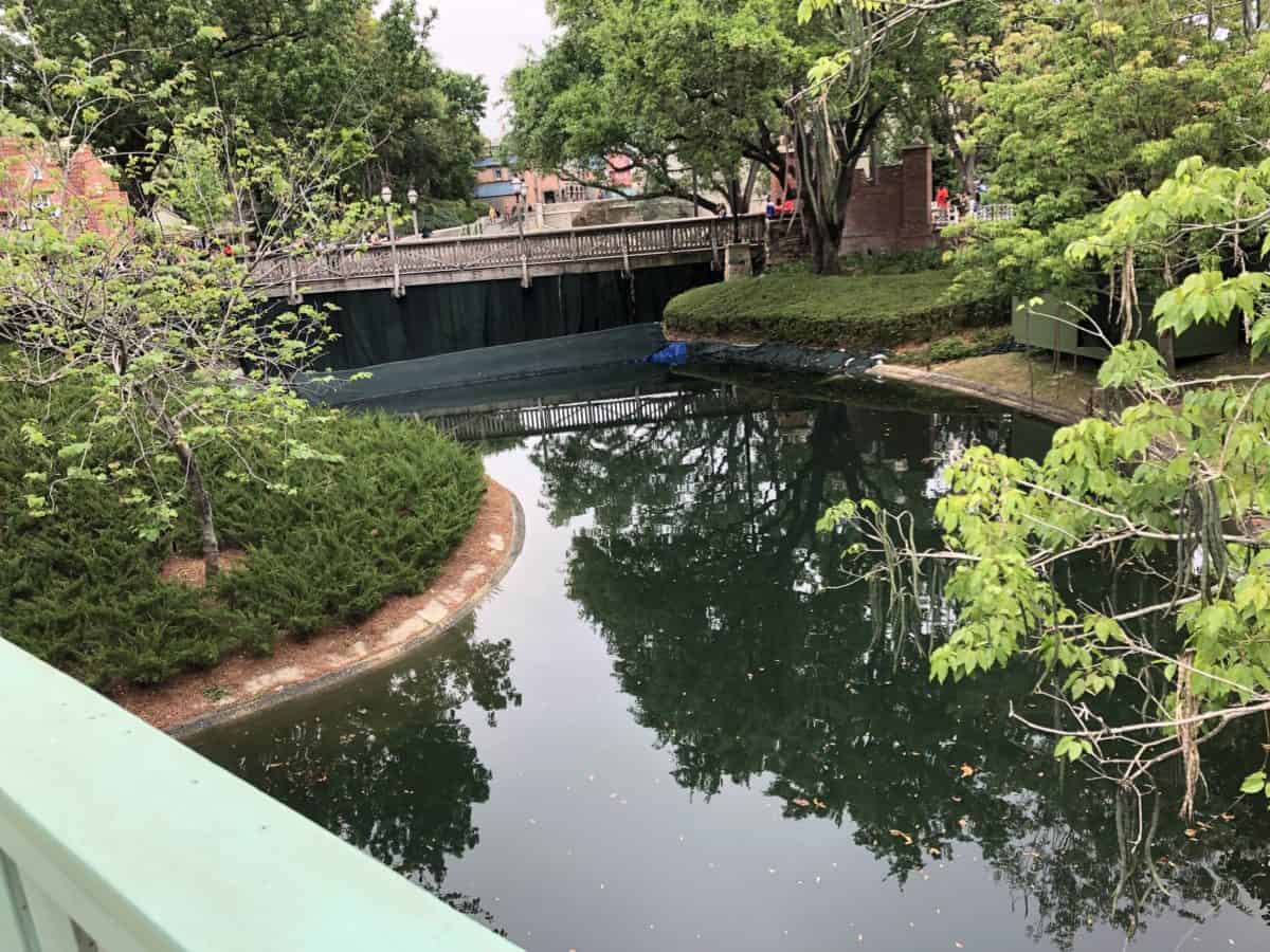 Moat draining