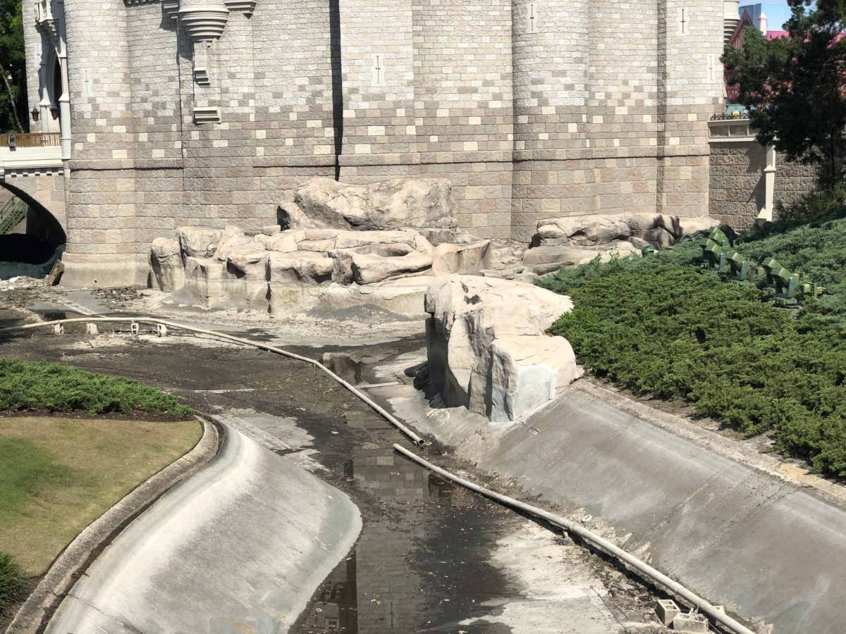 Repaired castle moat rock 