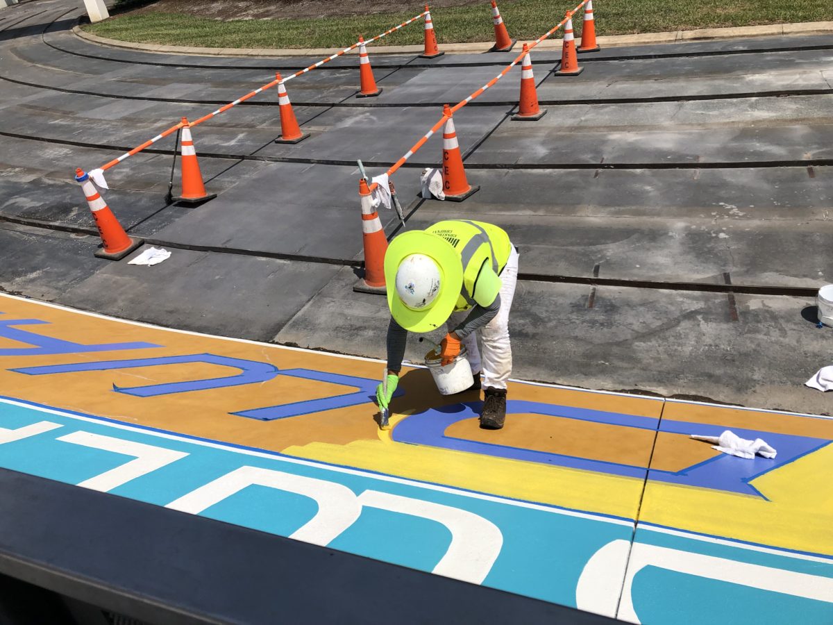Tomorrowland Speedway Painting and Track Repairs