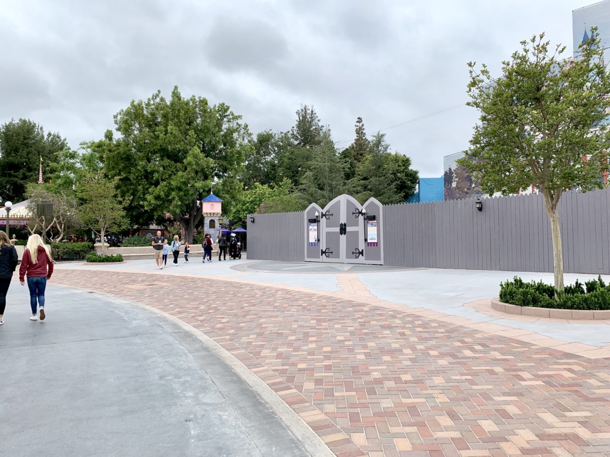 Even More Brickwork and Curb Revealed Sleeping Beauty Castle Disneyland Resort