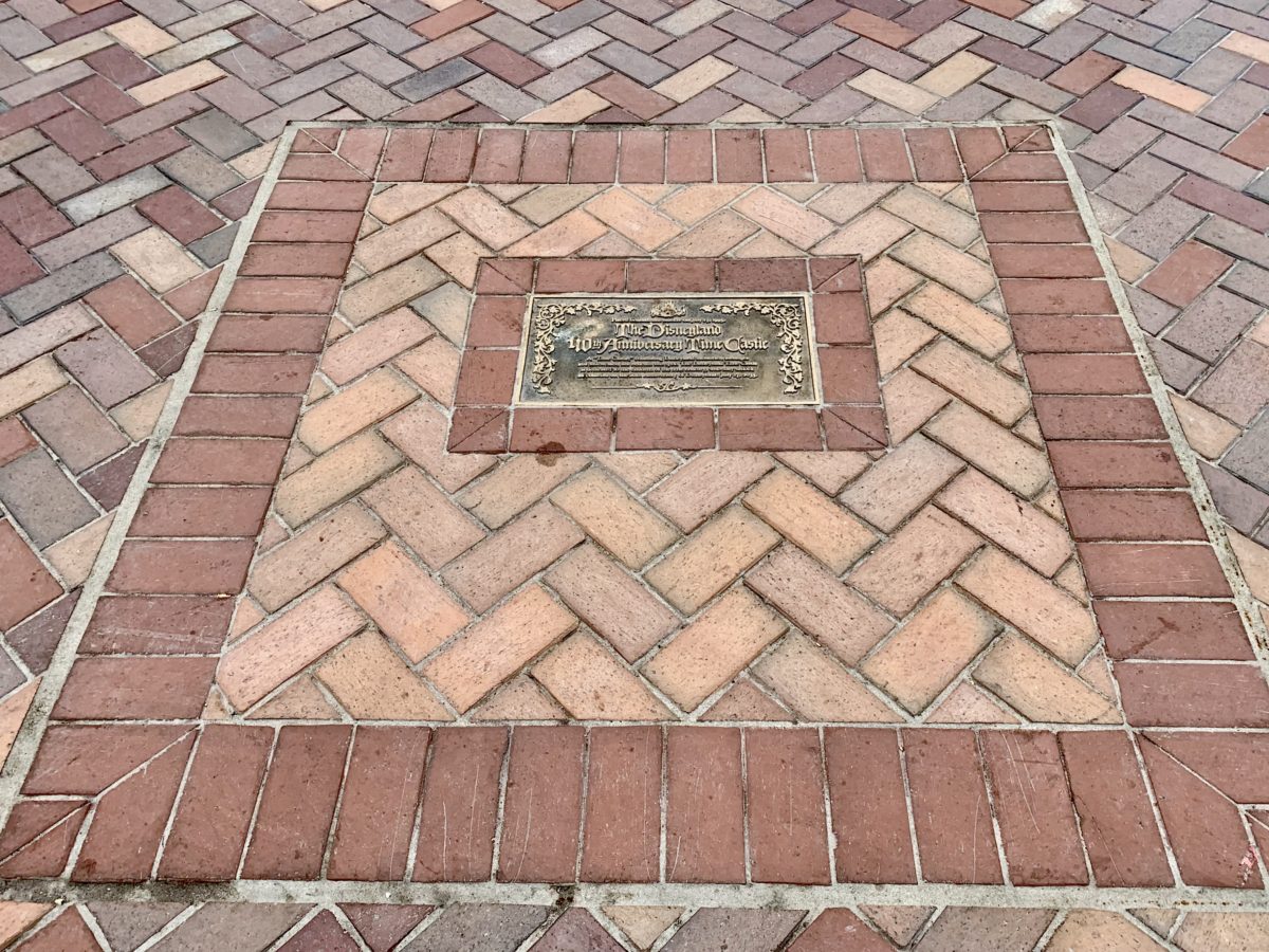 Even More Brickwork and Curb Revealed Sleeping Beauty Castle Disneyland Resort