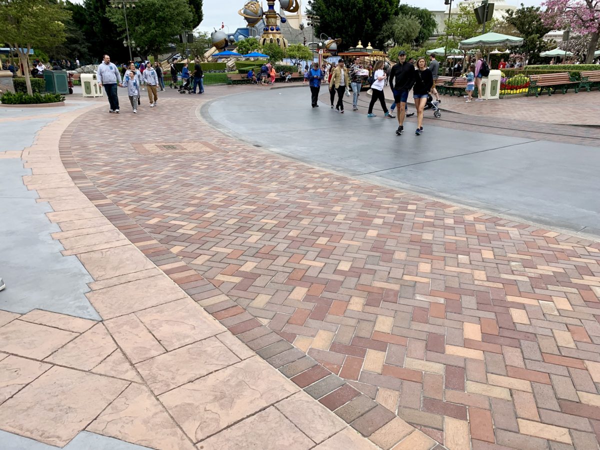 Even More Brickwork and Curb Revealed Sleeping Beauty Castle Disneyland Resort
