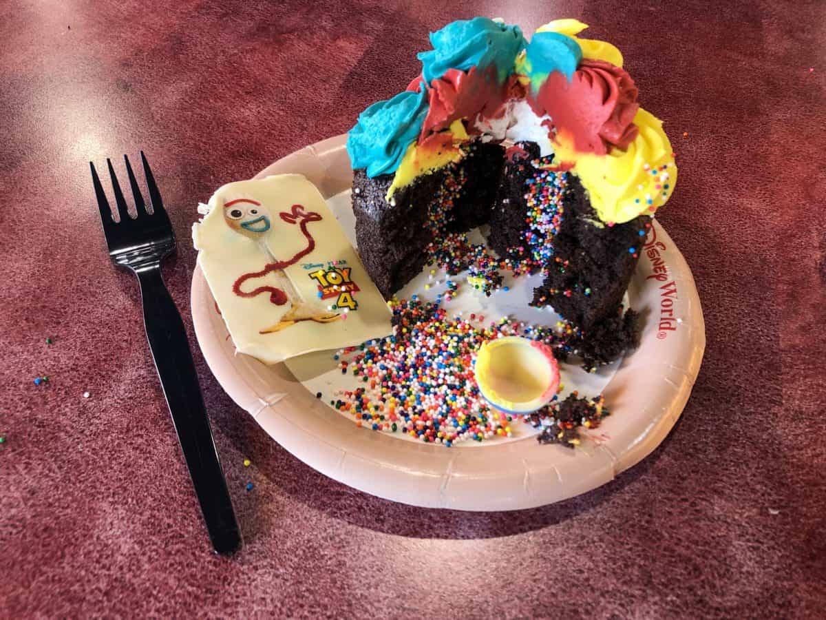 Chocolate Cupcake filled with sprinkles