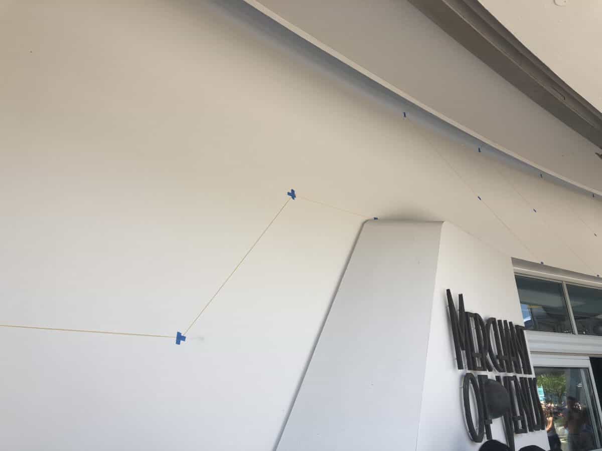 Markings for painting around the entrance of Merchant of Venus