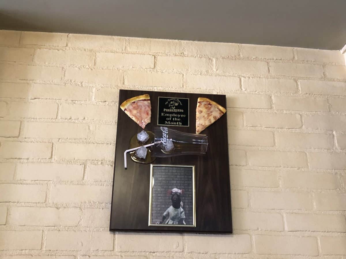 Employee of the Month Plaque at PizzeRizzo