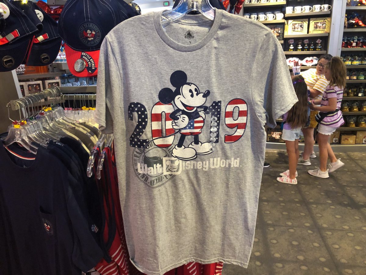 Walt Disney World gray tee patriotic 2019
