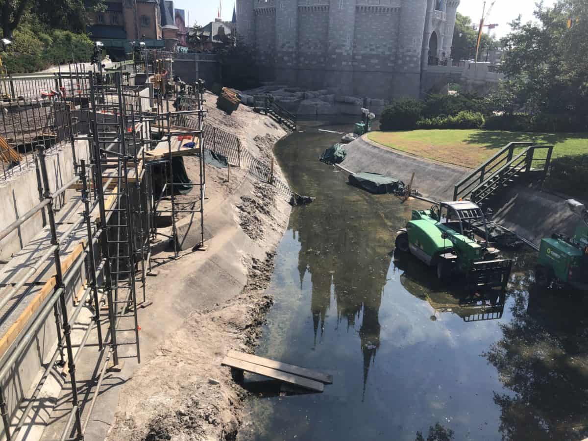 Pathway widening project walls going up