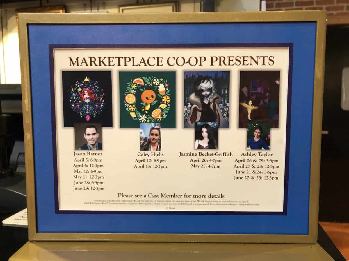 Artist's Signings Calendar at Disney Springs
