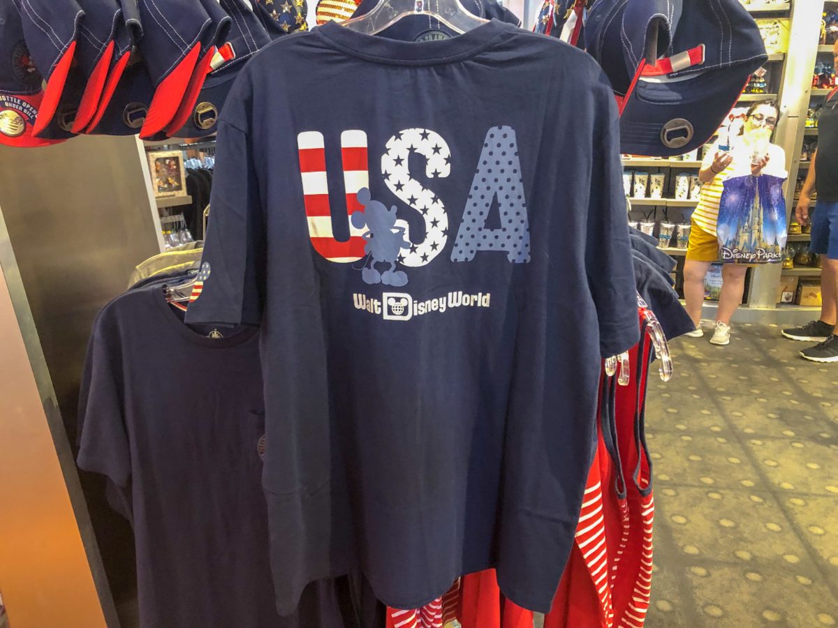 Patriotic USA Mickey Pocket Tee Back