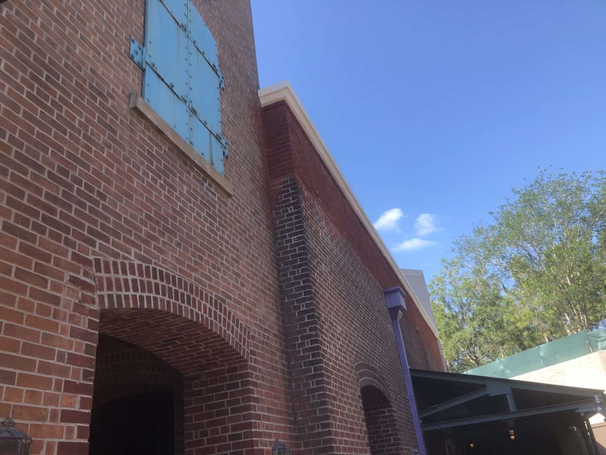 The wall on the side of MuppetVision has gotten a few repairs on the edges