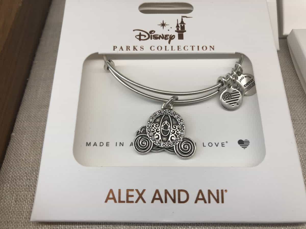 Cinderella's Carriage charm on a silver Alex and Ani Bracelet
