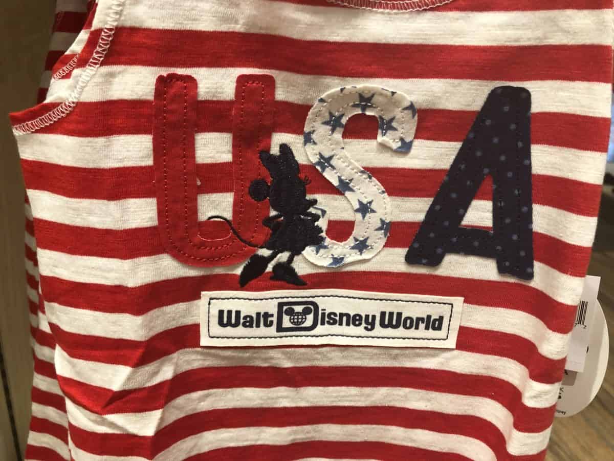 USA and Minnie Patches on Americana tank