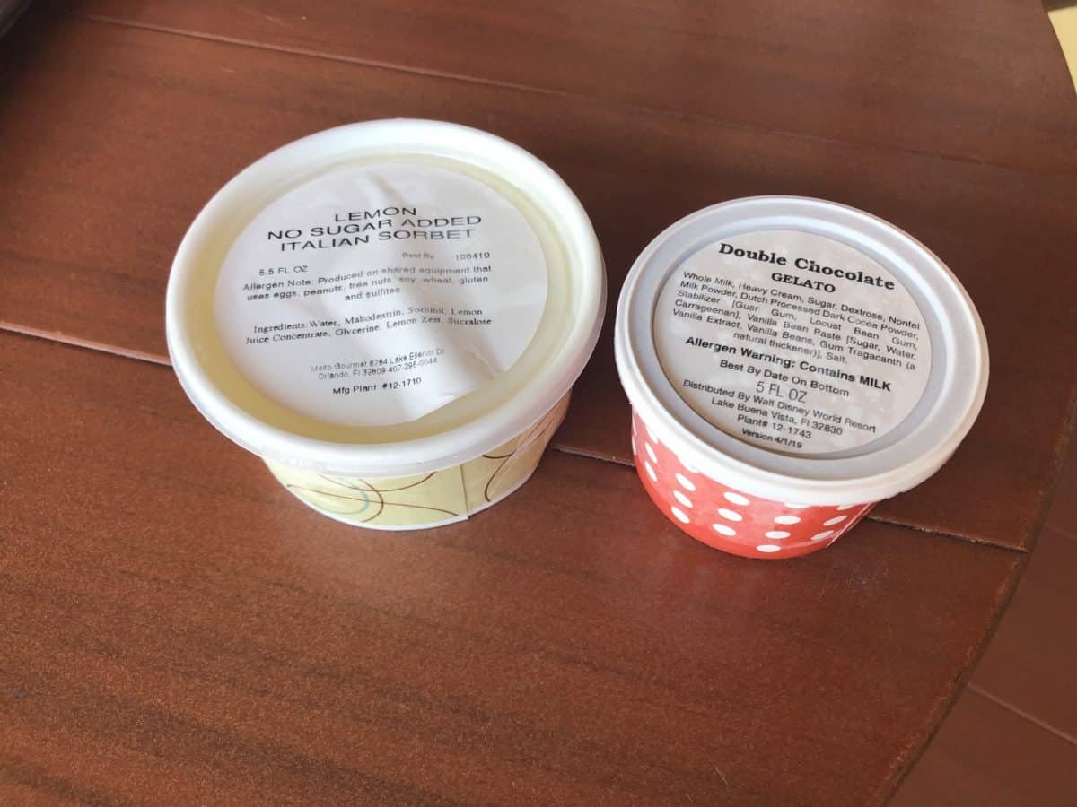 The lids contain ingredient information