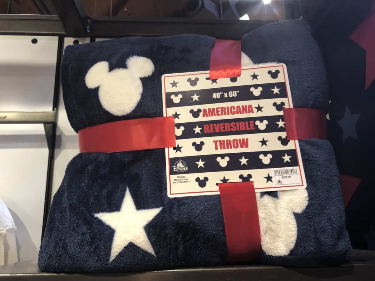 Americana throw blanket with mickey and stars