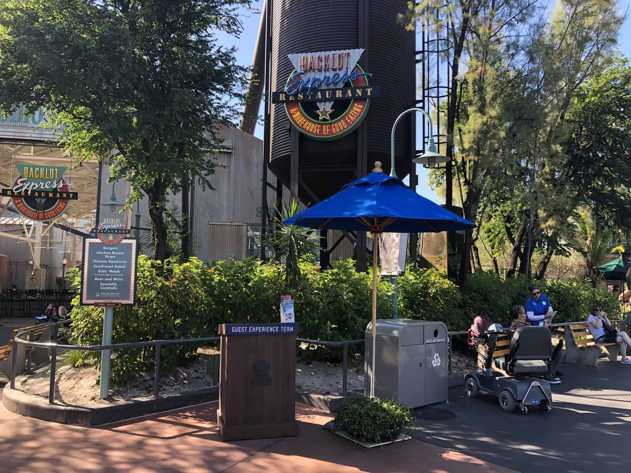 The Guest Experience Team set up in front of Backlot Express