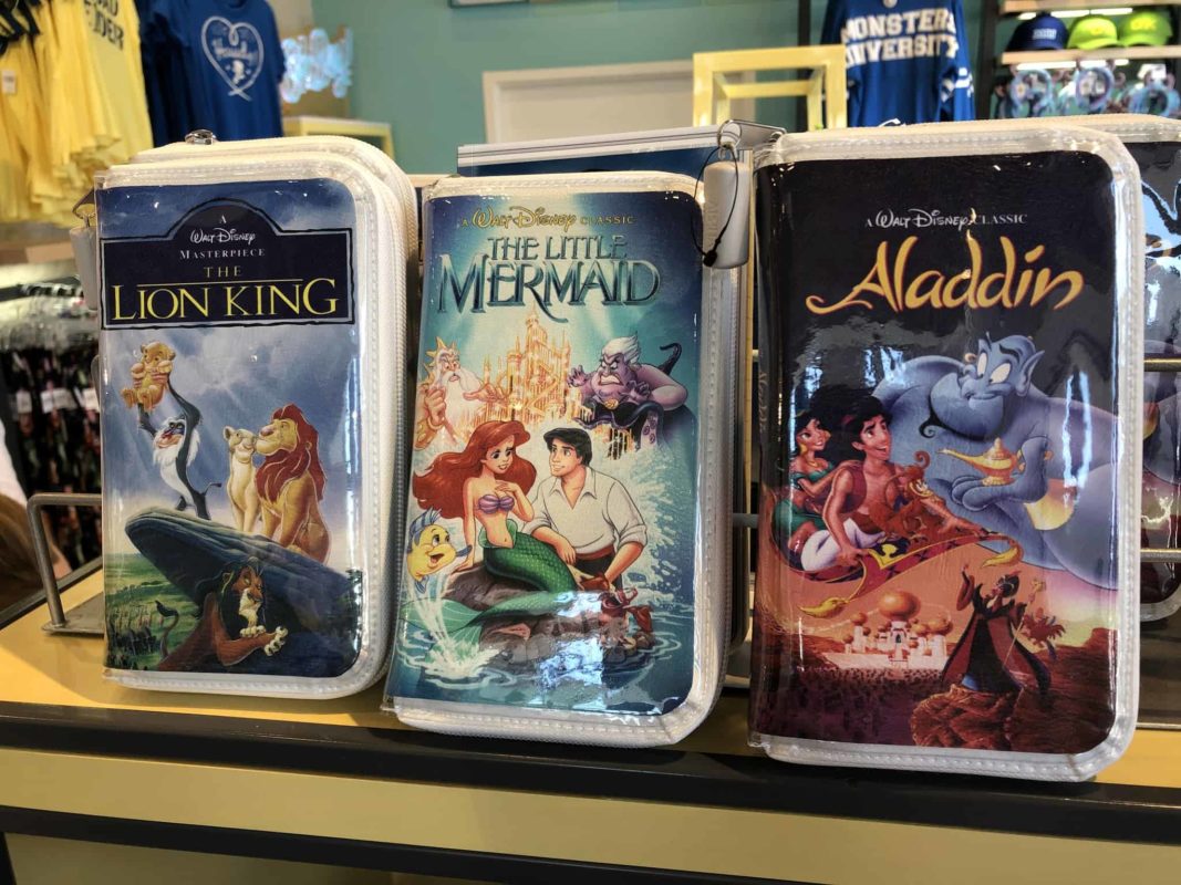 VHS Tape Box Wallets in The Lion King, The Little Mermaid, and Aladdin
