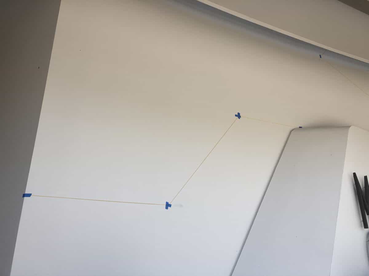 Lines are marked for painting