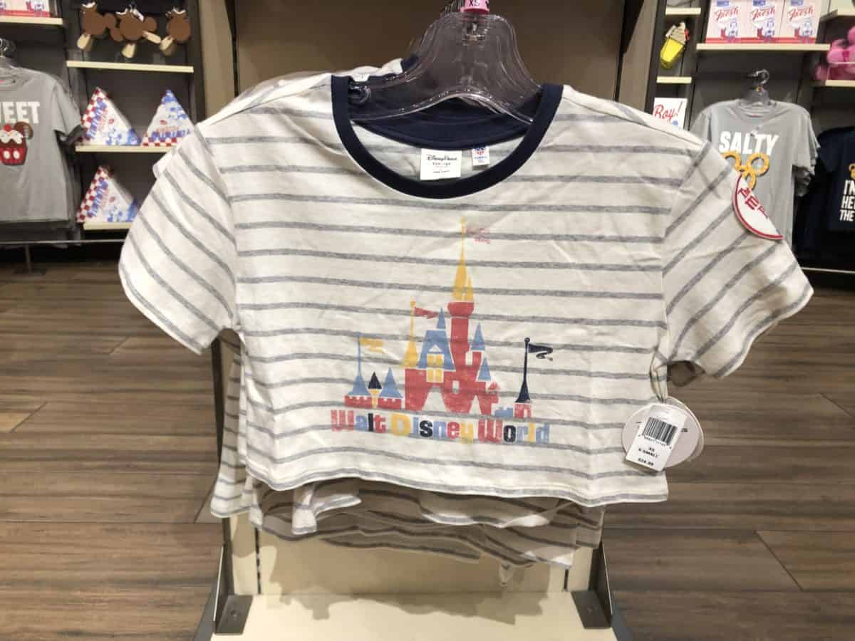 Striped Crip Top with multi colored castle.