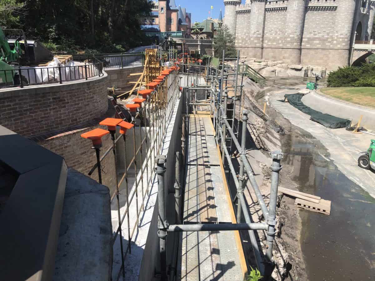 Pathway widening project new walls