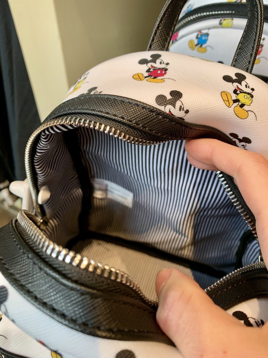 Mutli-Colored Mickey Mouse Loungefly Backpack and Wallet Disneyland Resort