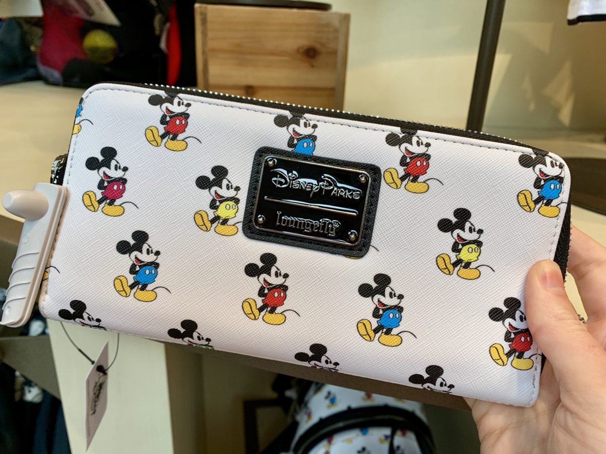 Mutli-Colored Mickey Mouse Loungefly Backpack and Wallet Disneyland Resort
