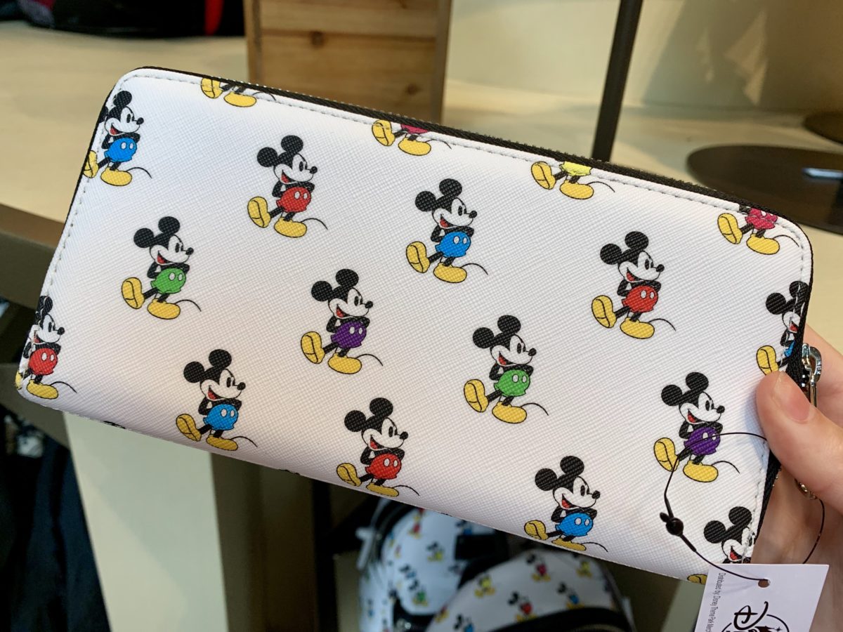 Mutli-Colored Mickey Mouse Loungefly Backpack and Wallet Disneyland Resort