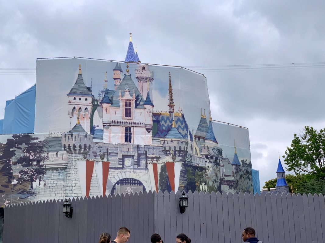 Sleeping Beauty Castle Update New Color Scheme May 9 2019
