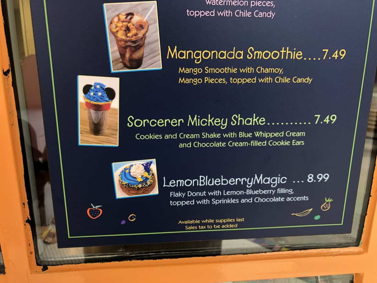 Sorcerer Mickey Shake and LemonBlueberryMagic Cronut Schmoozies Disney California Adventure
