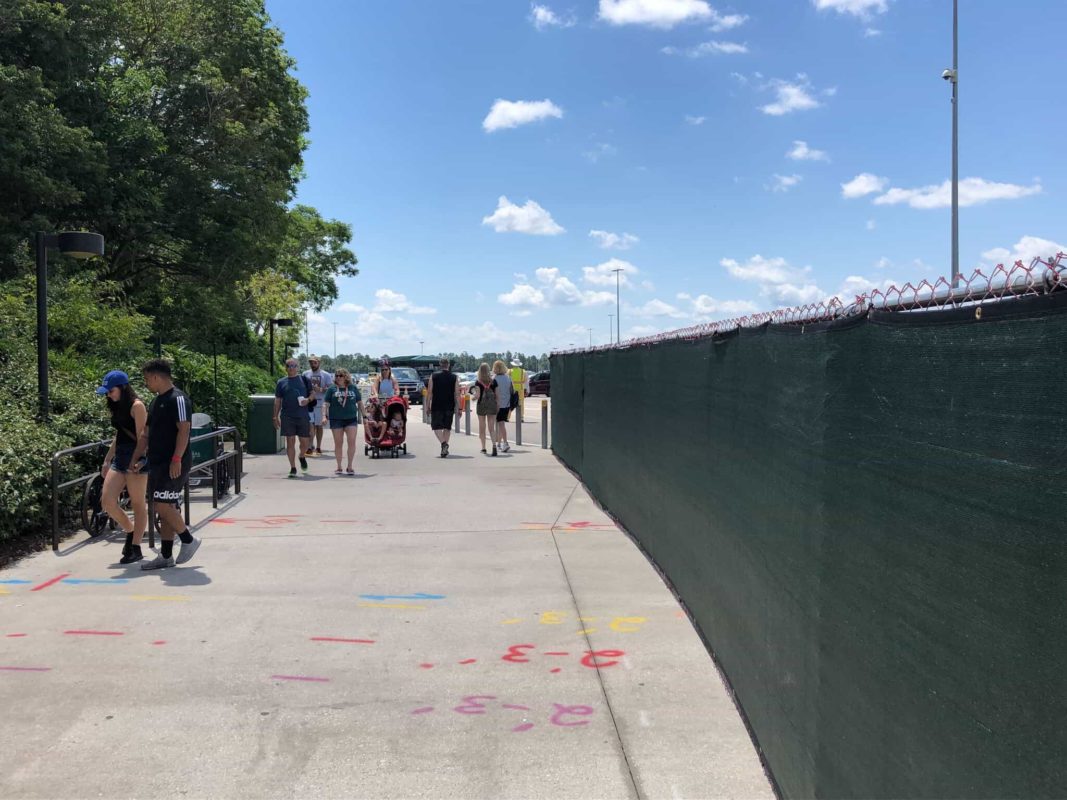 animal kingdom tram loop construction entrance