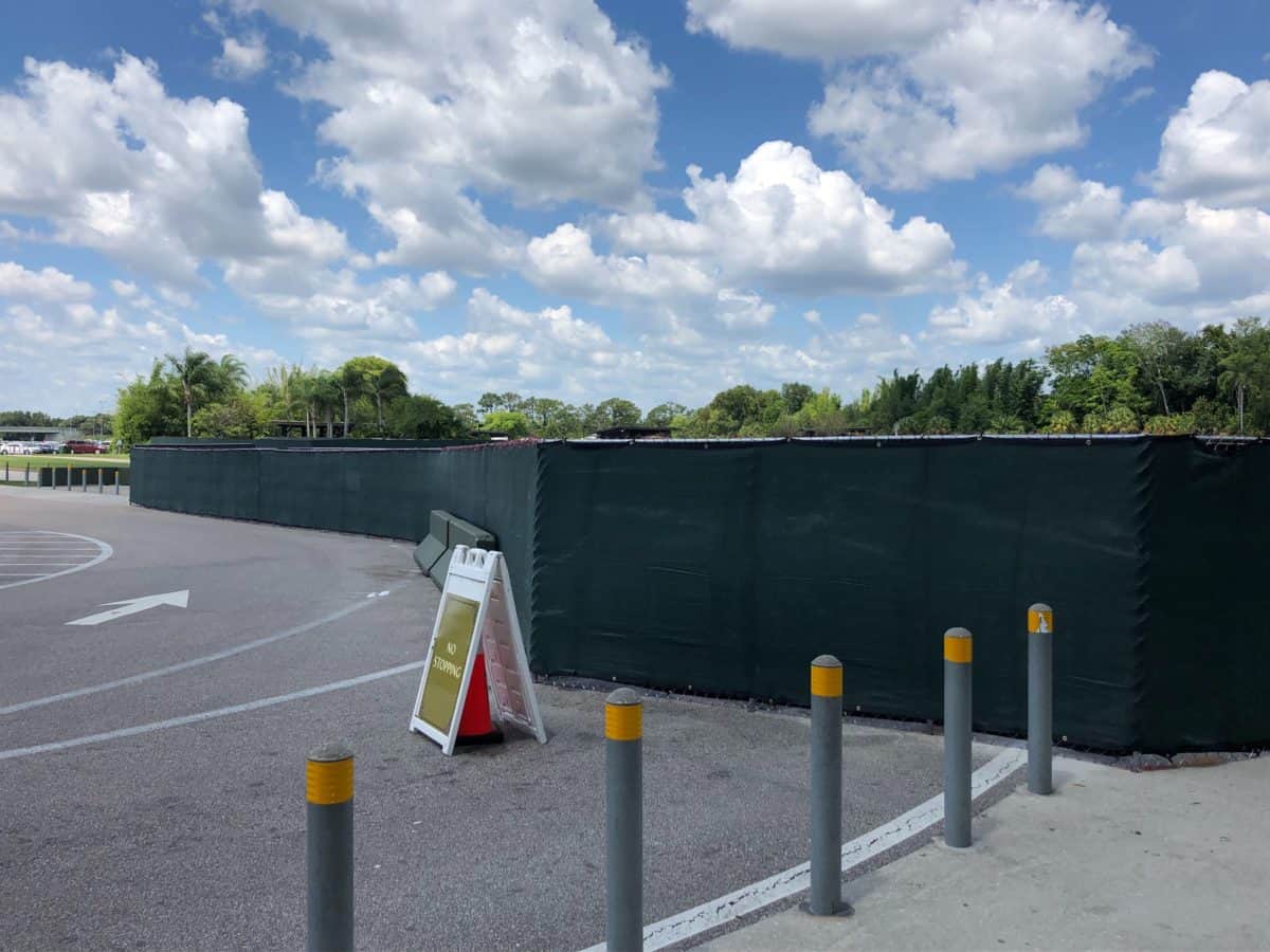 animal kingdom tram loop construction entrance