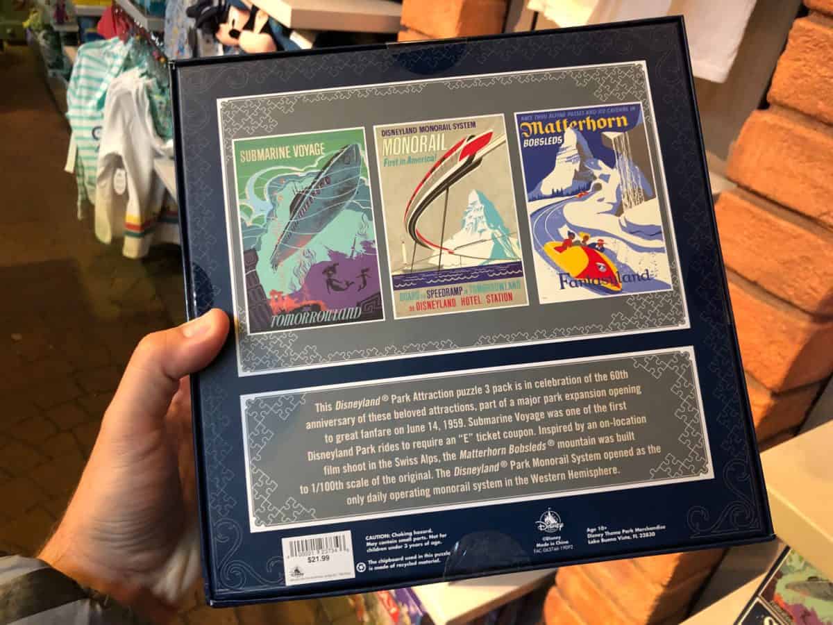Disneyland Submarine Voyage Monorail Matterhorn Bobsleds Puzzle Set Gag Factory Toontown