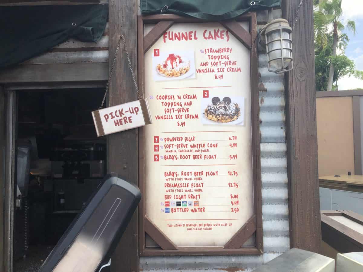 Epic Eats Menu at Hollywood studios