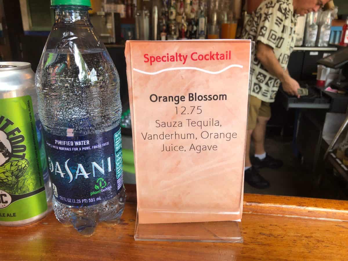 specialty cocktail sign