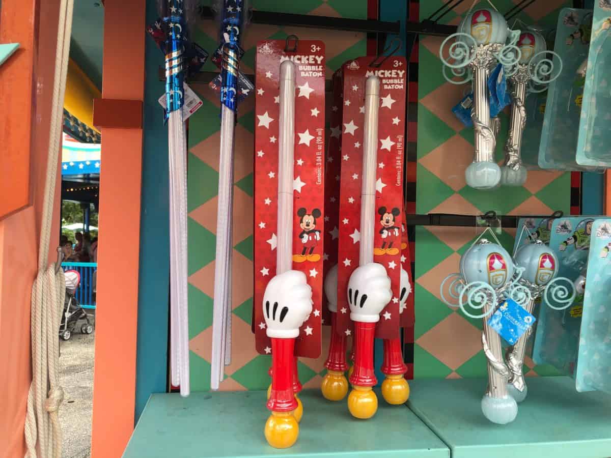 Bubble Batons displayed at a cart