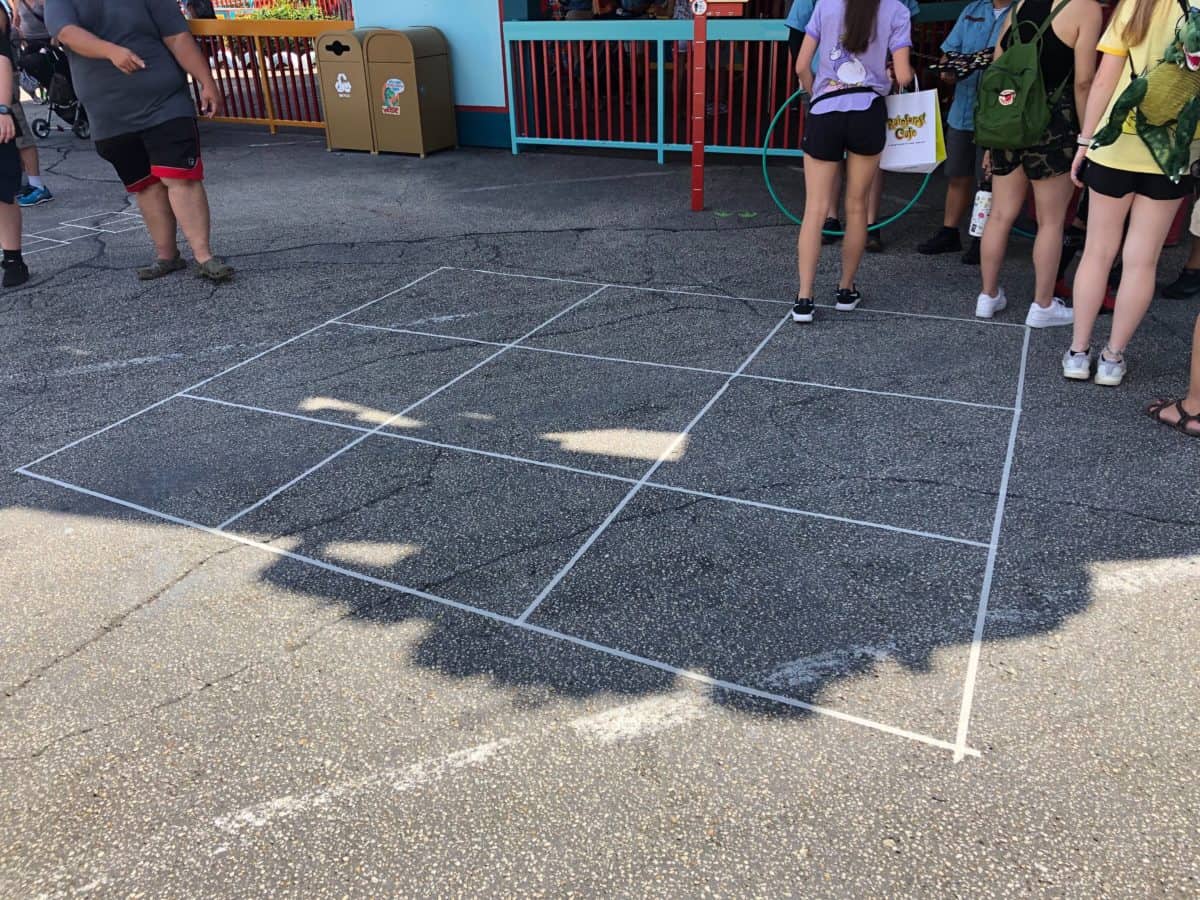 tape squares in front of Primeval Whirl