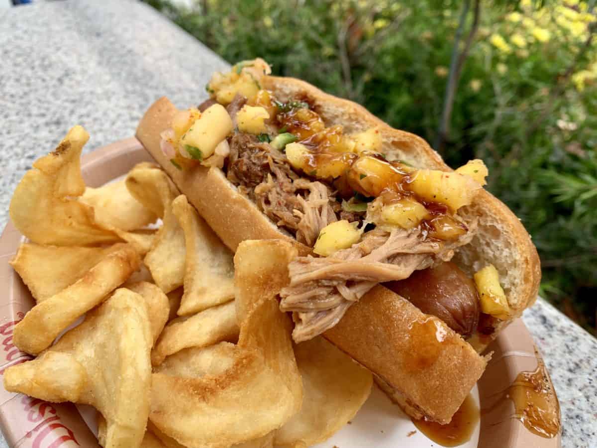 Award Wieners Seasonal Menu Items Lava Dog Lava Fries Funnel Cake Fries Disney California Adventure