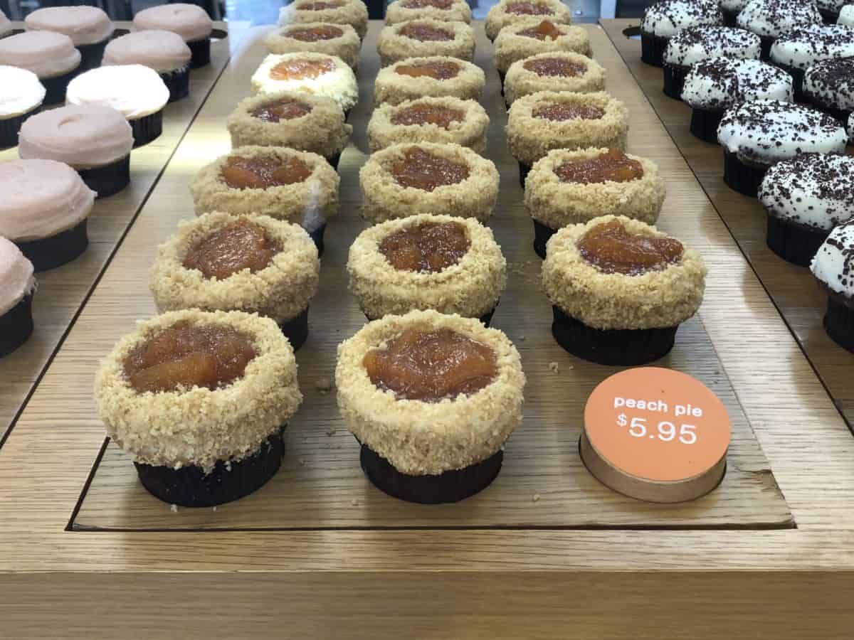 Peach topped cupcake