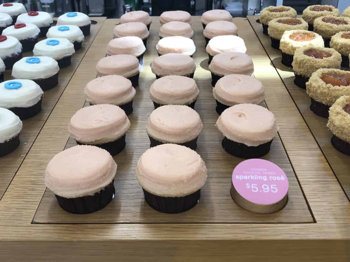 Pink frosted cupcake
