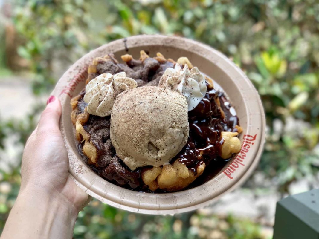 Chocolate and Coffee Funnel Cake Hungry Bear Restaurant Disneyland